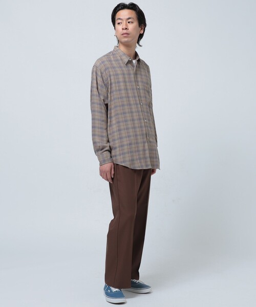 BEAMS（ビームス）の「BEAMS / イージーフィット チェック シャツ（シャツ/ブラウス・メンズ・ブラック/ベージュ・MEDIUM/X-LARGE/SMALL/LARGE）」の10枚目の写真