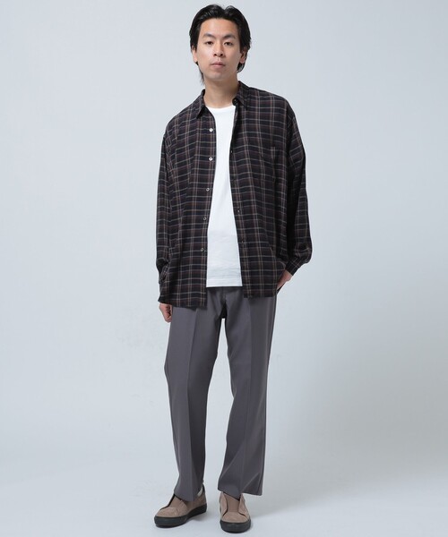 BEAMS（ビームス）の「BEAMS / イージーフィット チェック シャツ（シャツ/ブラウス・メンズ・ブラック/ベージュ・MEDIUM/X-LARGE/SMALL/LARGE）」の12枚目の写真