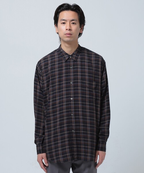 BEAMS（ビームス）の「BEAMS / イージーフィット チェック シャツ（シャツ/ブラウス・メンズ・ブラック/ベージュ・MEDIUM/X-LARGE/SMALL/LARGE）」の13枚目の写真