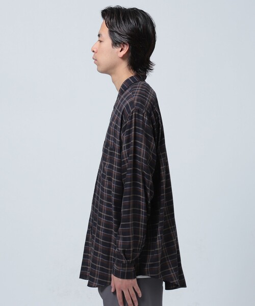 BEAMS（ビームス）の「BEAMS / イージーフィット チェック シャツ（シャツ/ブラウス・メンズ・ブラック/ベージュ・MEDIUM/X-LARGE/SMALL/LARGE）」の14枚目の写真