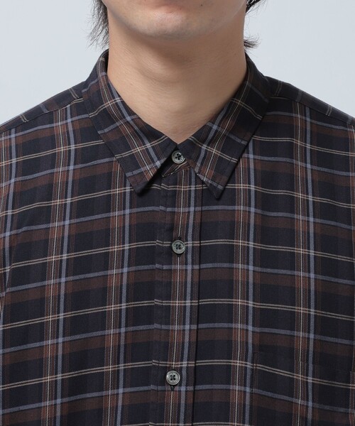 BEAMS（ビームス）の「BEAMS / イージーフィット チェック シャツ（シャツ/ブラウス・メンズ・ブラック/ベージュ・MEDIUM/X-LARGE/SMALL/LARGE）」の16枚目の写真