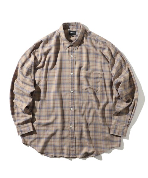 BEAMS（ビームス）の「BEAMS / イージーフィット チェック シャツ（シャツ/ブラウス・メンズ・ブラック/ベージュ・MEDIUM/X-LARGE/SMALL/LARGE）」の18枚目の写真