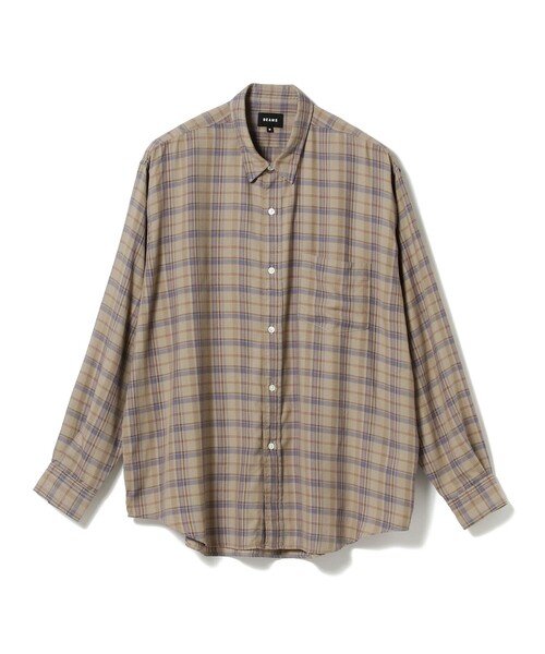 BEAMS（ビームス）の「BEAMS / イージーフィット チェック シャツ（シャツ/ブラウス・メンズ・ブラック/ベージュ・MEDIUM/X-LARGE/SMALL/LARGE）」の22枚目の写真