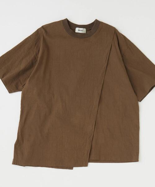 UNPERFECT（アンパーフェクト）の「[WEB限定] UNPERFECT LINEN LAYERED PULLOVER T SHIRTS（Tシャツ/カットソー・メンズ・カーキ/グレイッシュベージュ・9）」の5枚目の写真