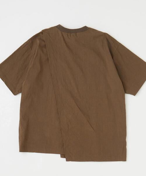 UNPERFECT（アンパーフェクト）の「[WEB限定] UNPERFECT LINEN LAYERED PULLOVER T SHIRTS（Tシャツ/カットソー・メンズ・カーキ/グレイッシュベージュ・9）」の6枚目の写真