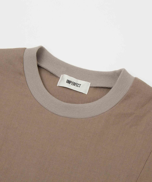 UNPERFECT（アンパーフェクト）の「[WEB限定] UNPERFECT LINEN LAYERED PULLOVER T SHIRTS（Tシャツ/カットソー・メンズ・カーキ/グレイッシュベージュ・9）」の11枚目の写真