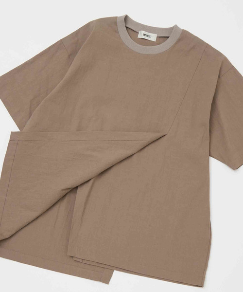 UNPERFECT（アンパーフェクト）の「[WEB限定] UNPERFECT LINEN LAYERED PULLOVER T SHIRTS（Tシャツ/カットソー・メンズ・カーキ/グレイッシュベージュ・9）」の12枚目の写真