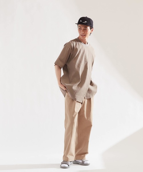 UNPERFECT（アンパーフェクト）の「[WEB限定] UNPERFECT LINEN LAYERED PULLOVER T SHIRTS（Tシャツ/カットソー・メンズ・カーキ/グレイッシュベージュ・9）」の14枚目の写真