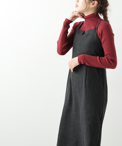 RAY CASSIN（レイカズン）の「リブタートルニットプルオーバー（ニット/セーター・レディース・オフホワイト/ブラック/ベージュ/ライトカーキ/ワイン・FREE）」の5枚目の写真