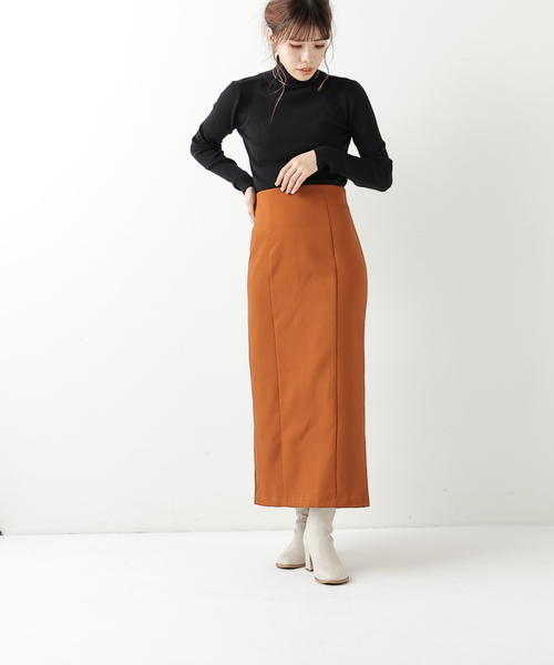 RAY CASSIN（レイカズン）の「リブタートルニットプルオーバー（ニット/セーター・レディース・オフホワイト/ブラック/ベージュ/ライトカーキ/ワイン・FREE）」の6枚目の写真