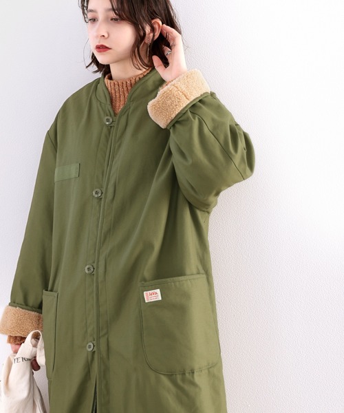 Java（ジャバ）の「《JaVaジャバ コラボ》ちょこっとチャイナ風。裏ボアミリタリーモッズコート（モッズコート・レディース・カーキ/ブラック/ホワイト系その他・X-LARGE/MEDIUM/LARGE）」の11枚目の写真