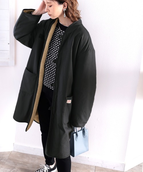 Java（ジャバ）の「《JaVaジャバ コラボ》ちょこっとチャイナ風。裏ボアミリタリーモッズコート（モッズコート・レディース・カーキ/ブラック/ホワイト系その他・X-LARGE/MEDIUM/LARGE）」の6枚目の写真