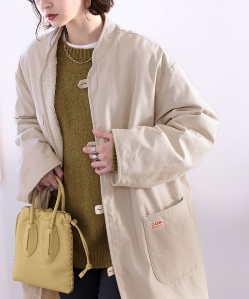 Java（ジャバ）の「《JaVaジャバ コラボ》ちょこっとチャイナ風。裏ボアミリタリーモッズコート（モッズコート・レディース・カーキ/ブラック/ホワイト系その他・X-LARGE/MEDIUM/LARGE）」の5枚目の写真