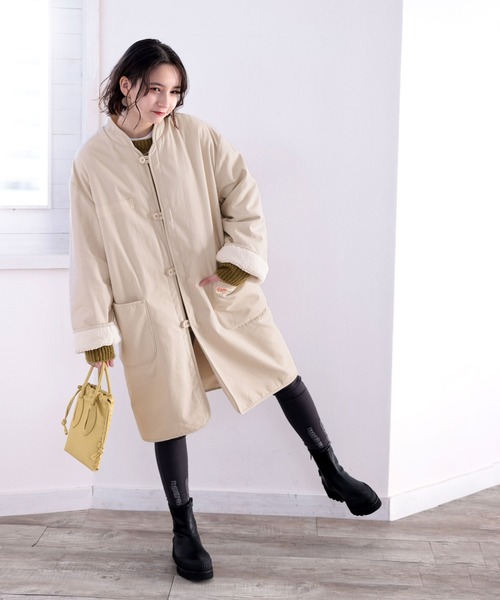 Java（ジャバ）の「《JaVaジャバ コラボ》ちょこっとチャイナ風。裏ボアミリタリーモッズコート（モッズコート・レディース・カーキ/ブラック/ホワイト系その他・X-LARGE/MEDIUM/LARGE）」の16枚目の写真