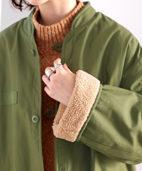 Java（ジャバ）の「《JaVaジャバ コラボ》ちょこっとチャイナ風。裏ボアミリタリーモッズコート（モッズコート・レディース・カーキ/ブラック/ホワイト系その他・X-LARGE/MEDIUM/LARGE）」の15枚目の写真