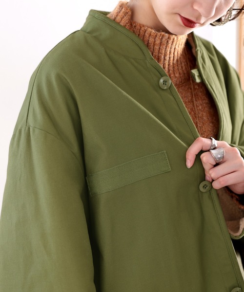 Java（ジャバ）の「《JaVaジャバ コラボ》ちょこっとチャイナ風。裏ボアミリタリーモッズコート（モッズコート・レディース・カーキ/ブラック/ホワイト系その他・X-LARGE/MEDIUM/LARGE）」の21枚目の写真