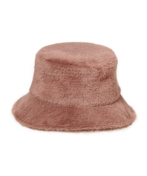 14+（イチヨンプラス）の「短毛エコファーバケットハット（ハット・レディース・ブラック/オフホワイト/モカ・FREE）」の6枚目の写真