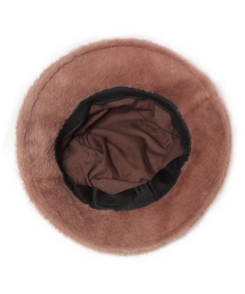 14+（イチヨンプラス）の「短毛エコファーバケットハット（ハット・レディース・ブラック/オフホワイト/モカ・FREE）」の7枚目の写真