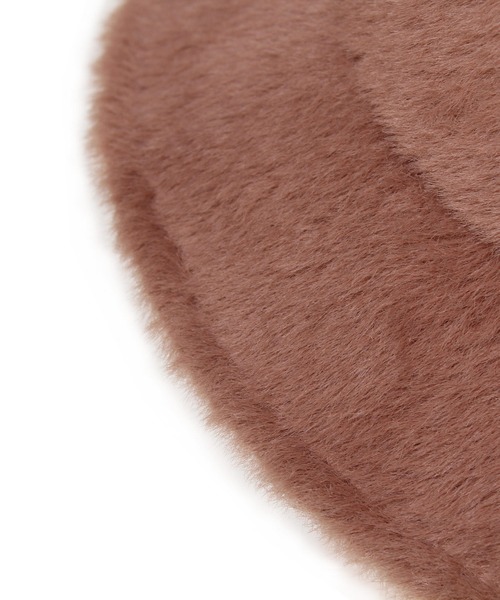 14+（イチヨンプラス）の「短毛エコファーバケットハット（ハット・レディース・ブラック/オフホワイト/モカ・FREE）」の8枚目の写真