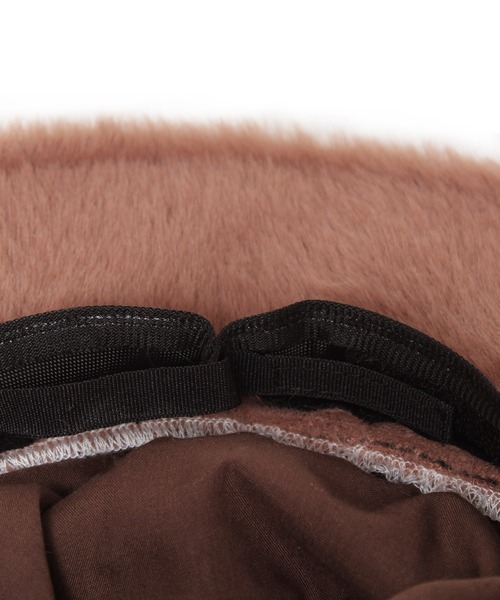 14+（イチヨンプラス）の「短毛エコファーバケットハット（ハット・レディース・ブラック/オフホワイト/モカ・FREE）」の10枚目の写真