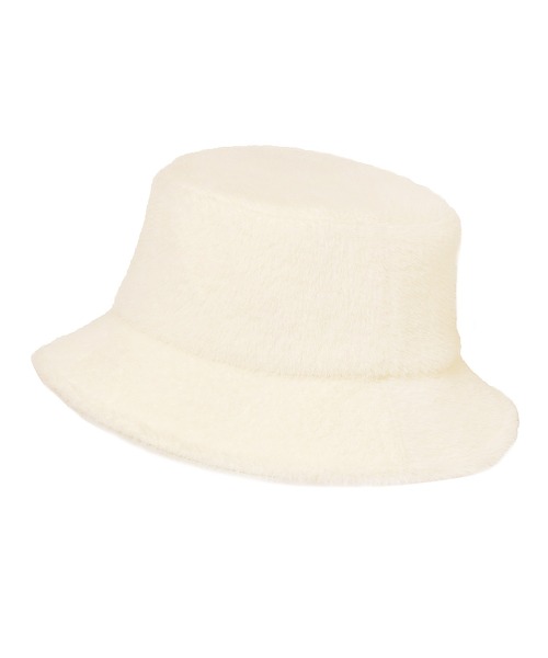 14+（イチヨンプラス）の「短毛エコファーバケットハット（ハット・レディース・ブラック/オフホワイト/モカ・FREE）」の11枚目の写真