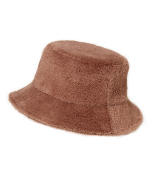 14+（イチヨンプラス）の「短毛エコファーバケットハット（ハット・レディース・ブラック/オフホワイト/モカ・FREE）」の13枚目の写真