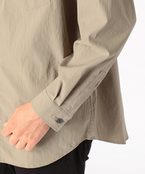 COMME CA ISM（コムサイズム）の「《NOTO　QUALITY》　リラックスフィット　バンドカラーシャツ（シャツ/ブラウス・メンズ・ホワイト/ブラウン/グリーン/グレイッシュベージュ・SMALL/MEDIUM/LARGE）」の7枚目の写真