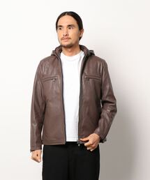 MONSIEUR NICOLE | 【ex/tra】シープレザー ハイブリッドライダースブルゾン(ライダースジャケット)