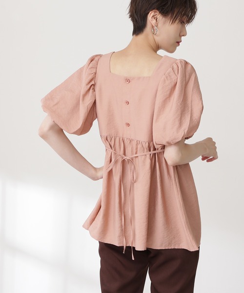 N.(N. Natural Beauty Basic)(エヌエヌナチュラルビューティーベーシック)の「バルーンパフブラウス(シャツ/ブラウス・レディース・ホワイト/ブラック/ピンク・MEDIUM)」の1枚目の写真