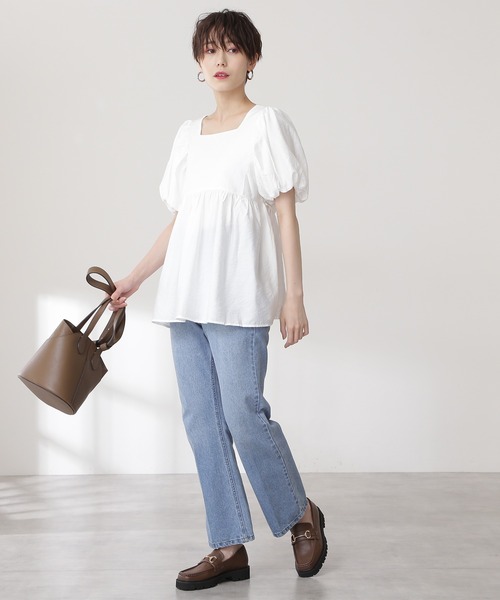 N.(N. Natural Beauty Basic)(エヌエヌナチュラルビューティーベーシック)の「バルーンパフブラウス(シャツ/ブラウス・レディース・ホワイト/ブラック/ピンク・MEDIUM)」の16枚目の写真