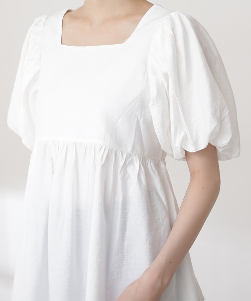 N.(N. Natural Beauty Basic)(エヌエヌナチュラルビューティーベーシック)の「バルーンパフブラウス(シャツ/ブラウス・レディース・ホワイト/ブラック/ピンク・MEDIUM)」の10枚目の写真