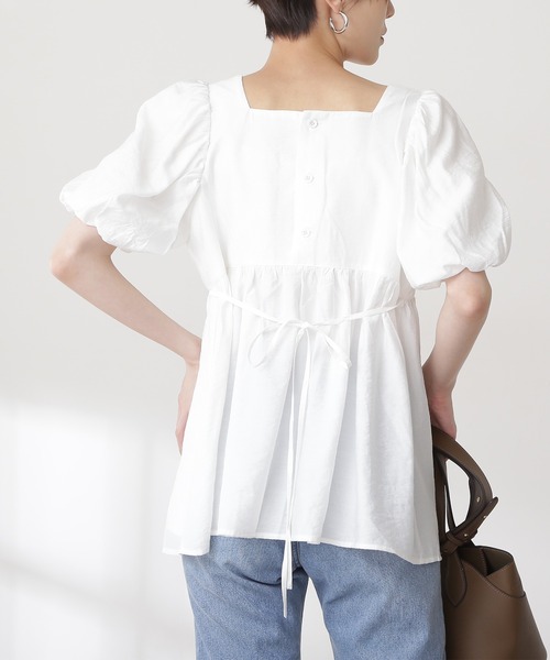 N.(N. Natural Beauty Basic)(エヌエヌナチュラルビューティーベーシック)の「バルーンパフブラウス(シャツ/ブラウス・レディース・ホワイト/ブラック/ピンク・MEDIUM)」の17枚目の写真