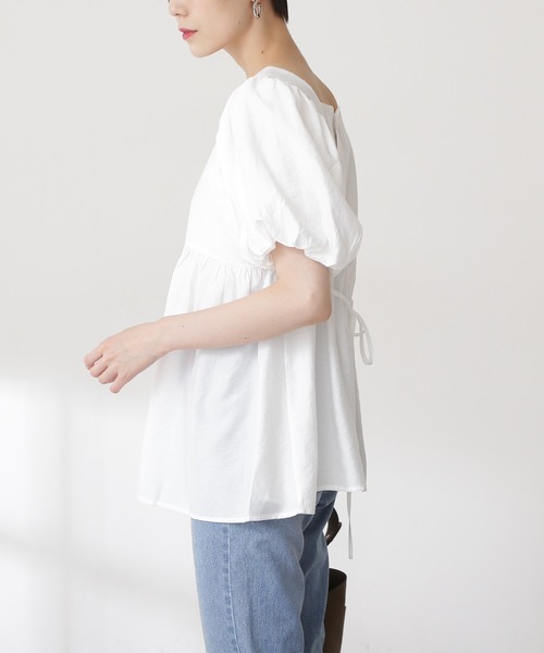 N.(N. Natural Beauty Basic)(エヌエヌナチュラルビューティーベーシック)の「バルーンパフブラウス(シャツ/ブラウス・レディース・ホワイト/ブラック/ピンク・MEDIUM)」の14枚目の写真