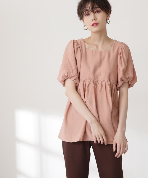 N.(N. Natural Beauty Basic)(エヌエヌナチュラルビューティーベーシック)の「バルーンパフブラウス(シャツ/ブラウス・レディース・ホワイト/ブラック/ピンク・MEDIUM)」の6枚目の写真