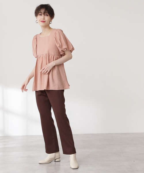 N.(N. Natural Beauty Basic)(エヌエヌナチュラルビューティーベーシック)の「バルーンパフブラウス(シャツ/ブラウス・レディース・ホワイト/ブラック/ピンク・MEDIUM)」の12枚目の写真