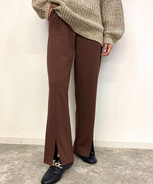 MLI'A（エムリア）の「フロントスリットカット／パンツ（その他パンツ・レディース・ブラウン/レッド/グリーン/ライトベージュ/ブラック・FREE）」の12枚目の写真