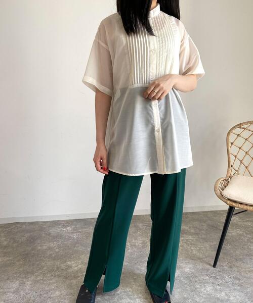 MLI'A（エムリア）の「フロントスリットカット／パンツ（その他パンツ・レディース・ブラウン/レッド/グリーン/ライトベージュ/ブラック・FREE）」の10枚目の写真