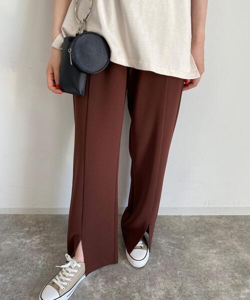 MLI'A（エムリア）の「フロントスリットカット／パンツ（その他パンツ・レディース・ブラウン/レッド/グリーン/ライトベージュ/ブラック・FREE）」の8枚目の写真