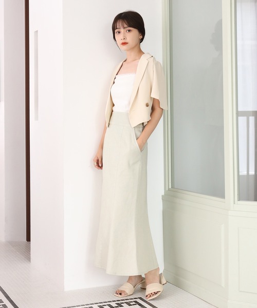 one after another NICE CLAUP(ワンアフターアナザーナイスクラップ)の「2枚セットテレコトップス(アンサンブル・レディース・ブラック/オフホワイト/ピンク・FREE)」の13枚目の写真