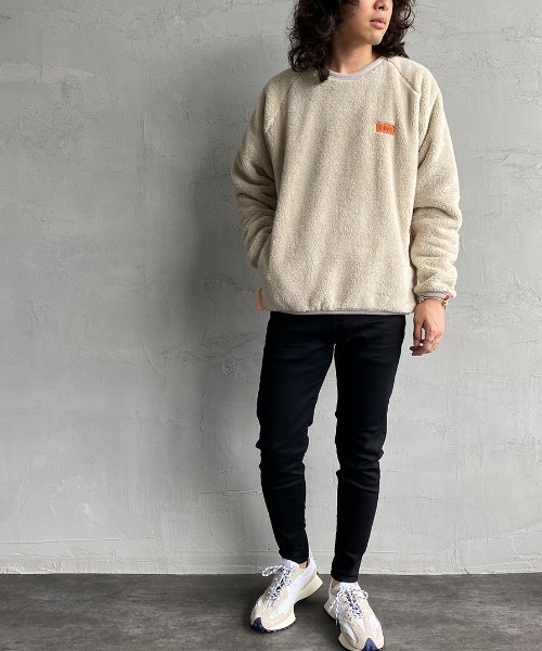 UNIVERSAL OVERALL（ユニバーサルオーバーオール）の「[UNIVERSAL OVERALL/ユニバーサルオーバーオール] 別注カバーオールボアフリースプルオーバー（スウェット・レディース・グレー/アイボリー/チャコール・S/M/L）」の18枚目の写真