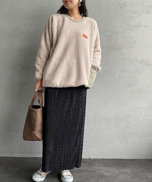 UNIVERSAL OVERALL（ユニバーサルオーバーオール）の「[UNIVERSAL OVERALL/ユニバーサルオーバーオール] 別注カバーオールボアフリースプルオーバー（スウェット・レディース・グレー/アイボリー/チャコール・S/M/L）」の11枚目の写真