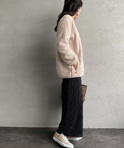 UNIVERSAL OVERALL（ユニバーサルオーバーオール）の「[UNIVERSAL OVERALL/ユニバーサルオーバーオール] 別注カバーオールボアフリースプルオーバー（スウェット・レディース・グレー/アイボリー/チャコール・S/M/L）」の13枚目の写真