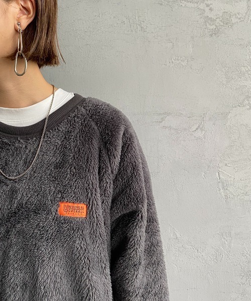 UNIVERSAL OVERALL（ユニバーサルオーバーオール）の「[UNIVERSAL OVERALL/ユニバーサルオーバーオール] 別注カバーオールボアフリースプルオーバー（スウェット・レディース・グレー/アイボリー/チャコール・S/M/L）」の9枚目の写真