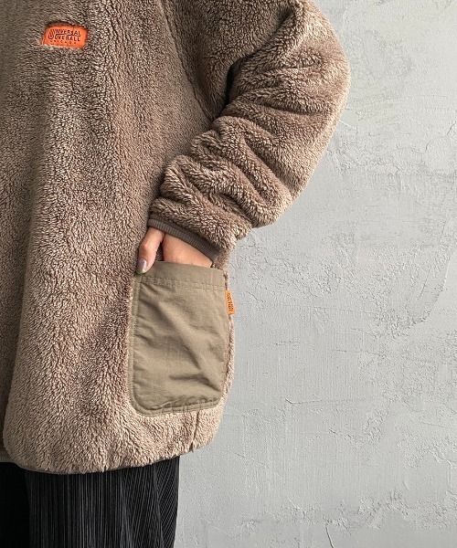 UNIVERSAL OVERALL（ユニバーサルオーバーオール）の「[UNIVERSAL OVERALL/ユニバーサルオーバーオール] 別注カバーオールボアフリースプルオーバー（スウェット・レディース・グレー/アイボリー/チャコール・S/M/L）」の22枚目の写真