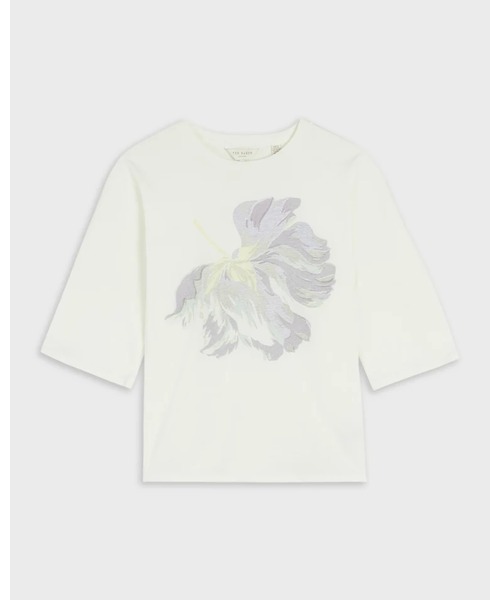 Ted Baker(テッドベーカー)の「KCALIIE フラワープリントTシャツ(Tシャツ/カットソー・レディース・ホワイト・1/0/4/3)」の9枚目の写真