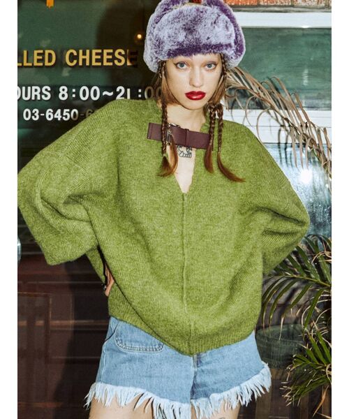 jouetie(ジュエティ)の「キルティングフライトキャップ(キャップ・レディース・ブラック/ベージュ/カーキ・FREE)」の16枚目の写真