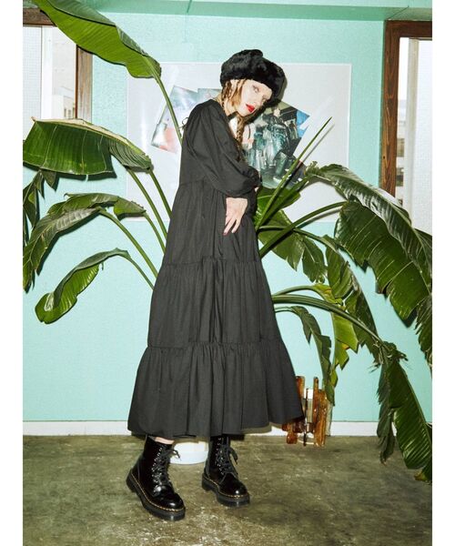 jouetie(ジュエティ)の「キルティングフライトキャップ(キャップ・レディース・ブラック/ベージュ/カーキ・FREE)」の4枚目の写真