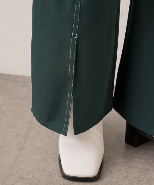 Lui's（ルイス）の「配色ステッチドロストフレアパンツ（その他パンツ・レディース・グリーン/レッド系その他/ブラック・FREE）」の6枚目の写真