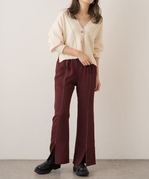 Lui's（ルイス）の「配色ステッチドロストフレアパンツ（その他パンツ・レディース・グリーン/レッド系その他/ブラック・FREE）」の15枚目の写真