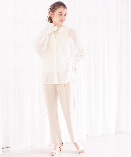 Rouge vif(ルージュヴィフ)の「サテンイージーパンツ2(その他パンツ・レディース・ベージュ/ピンク/ブラック/ライラック・36/38/40)」の11枚目の写真